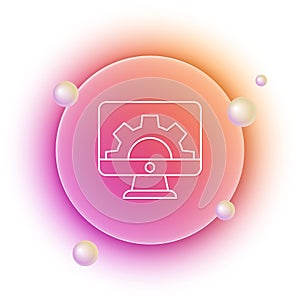 White Software, web development, programming concept icon isolated on white background. Programming language and program