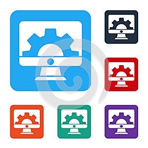White Software, web development, programming concept icon isolated on white background. Programming language and program