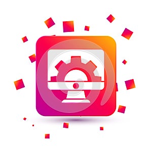 White Software, web development, programming concept icon isolated on white background. Programming language and program