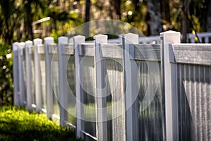 White Solid Privacy Vinyl Fence