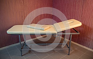 White spa relaxation bed for massage