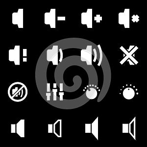 white speaker icon set