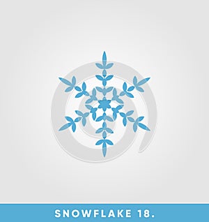 White Special Snowflake set vector illustration