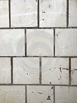 White, speckled, granular, industrial white and grey cinder blocks are a keen backdrop - BACKGROUND