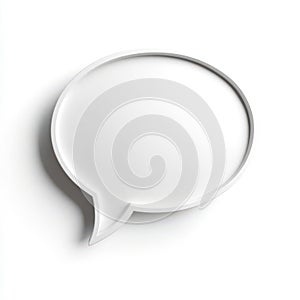 White speech bubble on a plain background communication