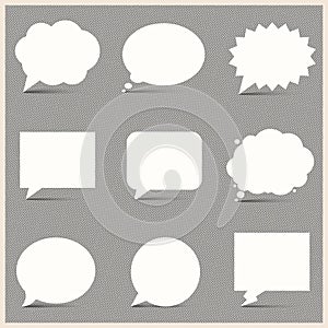 White Speech Bubbles