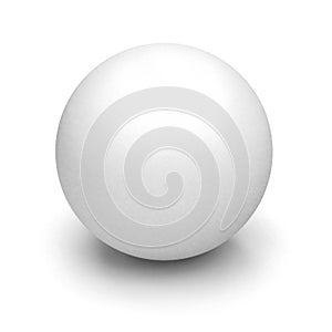 White Sphere isolated on white background. Sphere mockup. 3d illustration