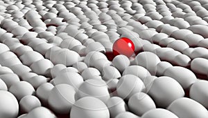 White sphere rolling in red circle