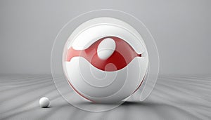 White sphere rolling in red circle