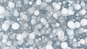 White spheres background