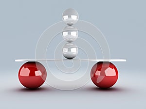 White spheres in equilibrium