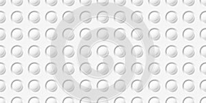 White spheres inset into round cut-outs grid geometrical background wallpaper banner pattern