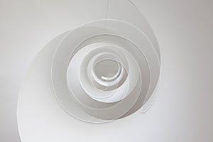 White spiral staircase background