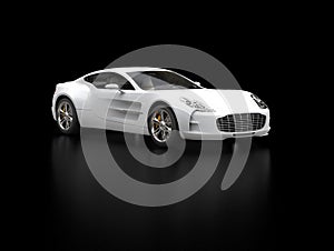 White sports car - beauty studio shot