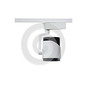 Lamp LED. Spot ceiling led Track light lamp isolated on white background.