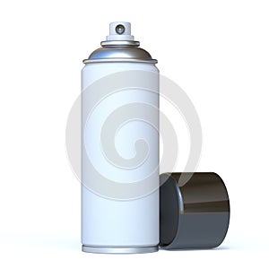 White spray can with black cap 3D