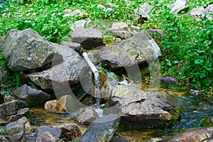 White Spring. Mountain Drinking Water Source, Taganay