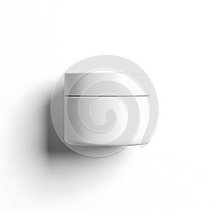 White Square Object on White Background