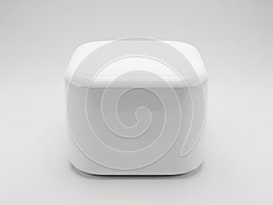 White square object isolated on white background