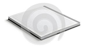 White Square Object on Plain Background