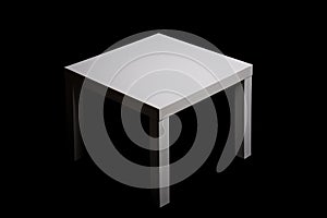 White the square table