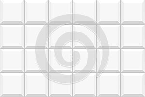 White square tile seamless pattern. Ceramic or stone brick wall background. Kitchen backsplash or bathroom floor