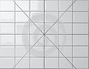 White Square Tiles Geometric Pattern Texture Background