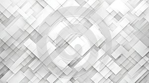 White Squares Overlap Creating Dynamic Geometric Pattern, Modern Design Background