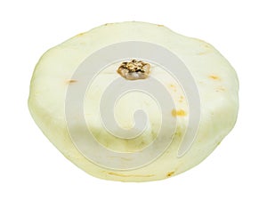 White squash patisson cutout on white