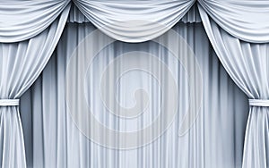 White Stage Curtain texture and background