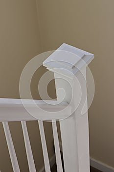 White Stair Bannister in Stairwell