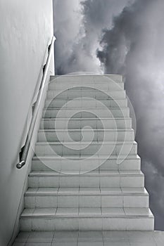 A white stairway to sky