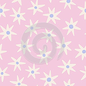 White star shapes seamless background