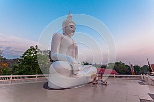 white statue buddha