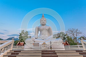 white statue buddha