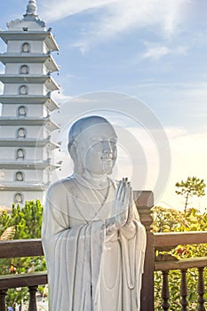 White statue of buddha photo