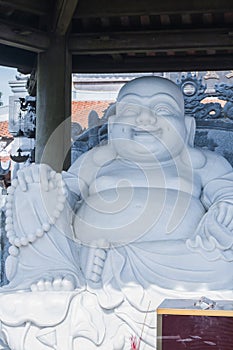 White statue of buddha photo