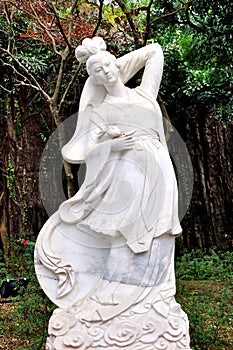 White statue of Chinese folk legend