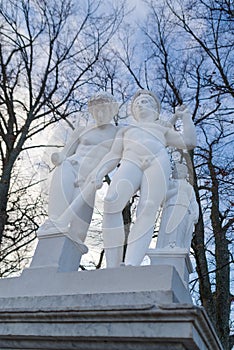 white statues