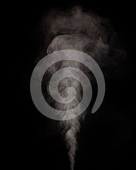 White steam or smoke overlay effect on black background