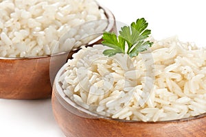 White steamed rice photo