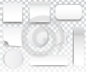 White stickers square