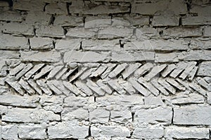 White stone brick wall Texture Background - image from nepal poonhill