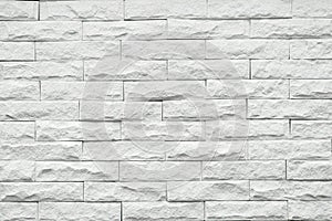 White Stone Cladding Wall Texture Background