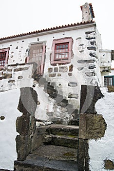 White stone house in Azores
