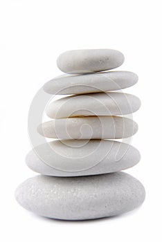 White stone pebble zen