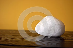 White stone on the table