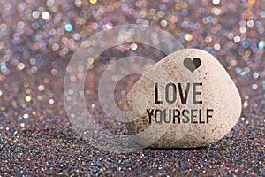 Love yourself on stone photo
