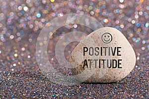 Positive attitude on stone photo