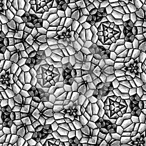 White stones caleidoscope background